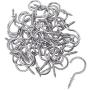 BronaGrand 50 Pieces Metal Screw-in Ceiling Hooks Cup Hook,Screw Hanger for Hanging Plants Mugs Kitchen Utensils Wind Chimes 1-1/4''(Silver)