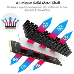 ineo 3mm M.2 SSD 2280 NVME Pure Cooper HeatSink and 10mm Aluminum Heatsink [M15]