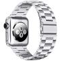PUGO TOP Compatible with Silver Apple Watch Band 38mm 40mm Series 6/5/4/3/2/1/SE Stainless Steel iWatch iPhone Watch Bracelet Band for Men Women. (38mm/40mm, Silver)