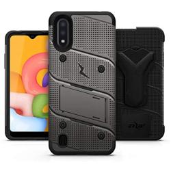 ZIZO Bolt Series Galaxy A01 Case - Gun Metal Gray & Black