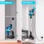 Cordless Vacuum Cleaner, 23Kpa 250W Brushless Motor Stick Vacume, Up to 45 Mins Max Runtime 2500mAh Rechargeable Battery, 5-in-1 Lightweight Handheld for Carpet Hard Floor Car Pet Hair, Blue-INSE S6 Cordless Vacuum Cleaner, 23Kpa 250W Brushless Motor Stick Vacume, Up to 45 Mins Max Runtime 2500mAh Rechargeable Battery, 5-in-1 Lightweight Handheld for Carpet Hard Floor Car Pet Hair, Blue-INSE S6