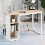 Office Computer Writing Desk with Storage Large Work Desk with 5 Shelves Students Study Table Modern Wood Home PC Laptop Table with Metal Legs White Furniture Sets(43.3 x 19.7 x 29.5 inches) Office Computer Writing Desk with Storage Large Work Desk with 5 Shelves Students Study Table Modern Wood Home PC Laptop Table with Metal Legs White Furniture Sets(43.3 x 19.7 x 29.5 inches)