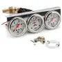 CNSPEED 2'' 52mm Mechanical Chrome Water Temperature Oil Pressure AMP Meter Triple Gauge Kit 3in1 White Face