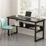 Tribesigns 55 Inches Computer Desk with Bookshelf Works as Office Desk Study Table Workstation for Home Office (55‘’, All Black) Tribesigns 55 Inches Computer Desk with Bookshelf Works as Office Desk Study Table Workstation for Home Office (55‘’, All Black)