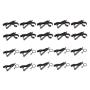 Durable Metal Mini Microphone Mic Clips MIC Parts 10mm&12mm Ring Black Pack of 20