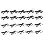 Durable Metal Mini Microphone Mic Clips MIC Parts 10mm&12mm Ring Black Pack of 20