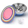 Mixing Bowls, Weiyudang 6 piece Salad Bowl Stainless Steel Basin Metal Bowls Set With Colorful Lids - Set Includes 2, 2.5, 3, 4, 5.5, 7Quart, Measuring Cup as a Gift Mixing Bowls, Weiyudang 6 piece Salad Bowl Stainless Steel Basin Metal Bowls Set With Colorful Lids - Set Includes 2, 2.5, 3, 4, 5.5, 7Quart, Measuring Cup as a Gift