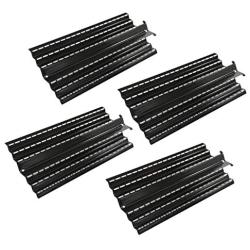 Hongso Porcelain Steel Heat Plates Shield Replacement Parts for Charbroil 464224411 466224411, Kenmore 415.16135110 Gas Grill, Flame Tamer G524-0032-W1, 16 Inch Grill Heat Tent, PPC0044 (4 Pack)