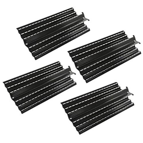 Hongso Porcelain Steel Heat Plates Shield Replacement Parts for Charbroil 464224411 466224411, Kenmore 415.16135110 Gas Grill, Flame Tamer G524-0032-W1, 16 Inch Grill Heat Tent, PPC0044 (4 Pack)