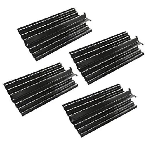 Hongso Porcelain Steel Heat Plates Shield Replacement Parts for Charbroil 464224411 466224411, Kenmore 415.16135110 Gas Grill, Flame Tamer G524-0032-W1, 16 Inch Grill Heat Tent, PPC0044 (4 Pack)