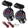 2-Pack Quick Charger 3.0 Dual USB Car Charger Socket with Voltmeter & Switch, Metal Waterproof 36W 12V Power Outlet Fast Charger for Car Boat Marine ATV Truck and More (Red) 2-Pack Quick Charger 3.0 Dual USB Car Charger Socket with Voltmeter & Switch, Metal Waterproof 36W 12V Power Outlet Fast Charger for Car Boat Marine ATV Truck and More (Red)