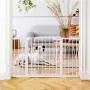 Cumbor 51.6-Inch Baby Gate Extra Wide, Easy Walk Thru Dog Gate for The House, Auto Close Baby Gates for Stairs, Doorways, Includes 2.75'', 5.5'' and 11'' Extension Kit, Mounting Kit