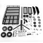 V GEBY RC Trailer, 1/10 RC Crawler Truck Spare Parts RC Wheel Type Heavy Duty Metal Trailer Dual Axle RC Model Hop-ups