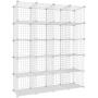 SONGMICS Wire Cube Storage, 20-Cube Modular Rack, Storage Shelves, PP Plastic Shelf Liners Included, 48.4'' L x 12.2'' W x 60.2'' H White ULPI45W