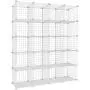 SONGMICS Wire Cube Storage, 20-Cube Modular Rack, Storage Shelves, PP Plastic Shelf Liners Included, 48.4'' L x 12.2'' W x 60.2'' H White ULPI45W SONGMICS Wire Cube Storage, 20-Cube Modular Rack, Storage Shelves, PP Plastic Shelf Liners Included, 48.4'' L x 12.2'' W x 60.2'' H White ULPI45W