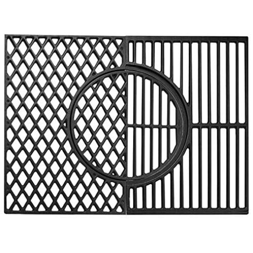 X Home 66095 Cast Iron Grill Grates for Weber Genesis II and Genesis II LX 300 Series, Genesis II E/S-310, Upgraded Sear Grates Replacement Parts with Gourmet BBQ System, 18.9'' x 13.3'', Set of 3