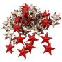 FLAMEER 100 Pieces Metal Star Studs Rivets Claw Nailheads Leathercraft Punk for Bags Jeans Belt Decoration