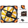 CONISY 120 mm Computer Case Cooling Fan Ultra Quiet LED PC Gaming High Airflow Fans (Orange)