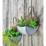 GIFTME 5 Set of 2 Galvanized Metal Umbrella Hanging Wall Planter Flower Holder Indoor or Outdoor Garden Succulent Wall Planter Set GIFTME 5 Set of 2 Galvanized Metal Umbrella Hanging Wall Planter Flower Holder Indoor or Outdoor Garden Succulent Wall Planter Set