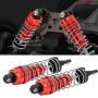 Vbest life 2 Pcs Shock Struts Damper, Metal Shock Struts Damper RC Spare Parts for 1/14 WLtoys 144001 RC Model(Red)
