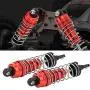 Vbest life 2 Pcs Shock Struts Damper, Metal Shock Struts Damper RC Spare Parts for 1/14 WLtoys 144001 RC Model(Red)
