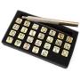 Yoption 27 Pieces Leathercarft Stamping Tool Set, 26 Letters Alphabet Stamps Steel Punch Tool 6mm+1 Stamping Handle for Leather Craft