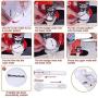 Seeutek Button Maker Machine Badge Maker 1 inch 25mm with 500 Pcs Button Parts and 1 inch 25mm Circle Cutter