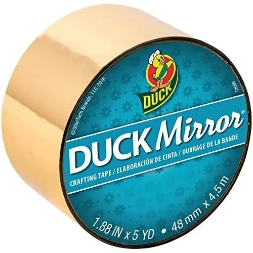 Duck Mirror Crafting Tape, 1.88 Inches x 5 Yards, Gold Duck Mirror Crafting Tape, 1.88 Inches x 5 Yards, Gold