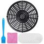 Air Fryer Replacement Parts, Round Grill Plate Crisper Plate 3.7-4.0 QT Non-Stick Coating Air Fryer Accessories Rack for Gowise Chefman Dash Power