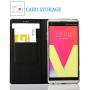 LG V20 case,Feitenn Premium Flip Leather PU Wallet View Window Smart Case Stand Kicstand Card Holder Magnetic Closure TPU Bumper Slim fit Cover case for LG V20 (Black)