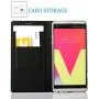 LG V20 case,Feitenn Premium Flip Leather PU Wallet View Window Smart Case Stand Kicstand Card Holder Magnetic Closure TPU Bumper Slim fit Cover case for LG V20 (Black)