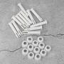 Atyhao 12Pcs 2.6in Plastic Pool Joint Pins Metal Frame Pools Replacement Parts with Pin Cap Pool Spa Replacement Parts