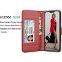 Tekcoo Wallet Case for iPhone 12 Mini / iPhone12 Mini (5.4 inch) 2020 Luxury ID Cash Credit Card Slots Holder Carrying Pouch Folio Flip PU Leather Cover [Detachable Magnetic Hard Case] - Wine Red