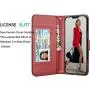 Tekcoo Wallet Case for iPhone 12 Mini / iPhone12 Mini (5.4 inch) 2020 Luxury ID Cash Credit Card Slots Holder Carrying Pouch Folio Flip PU Leather Cover [Detachable Magnetic Hard Case] - Wine Red
