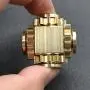 Pure Brass Fidget Cube Gears Linkage Fidget Toy Metal DIY EDC Focus Meditation Break Bad Habits ADHD (Brass) Pure Brass Fidget Cube Gears Linkage Fidget Toy Metal DIY EDC Focus Meditation Break Bad Habits ADHD (Brass)