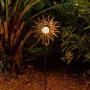 Solar Garden Lights Outdoor, Metal Sun Decorative Stake Art Patio Light for Walkway,Lawn,Pathway,Yard,Party