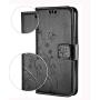 FLYEE Case Compatible with Samsung Galaxy S8 (5.1inch,Released in 2017),Wallet Case for Women and Girls with Card Holder,[Embossed Butterfly Flower] Leather Flip case Kickstand for Galaxy S8-Black