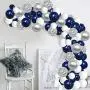 Silver Blue Balloons Garland Kit, 120 pcs Navy Blue and Silver Confetti White Balloons Arch with 16ft Tape Strip & Dot Glue for Party Wedding Birthday DIY Decoration Silver Blue Balloons Garland Kit, 120 pcs Navy Blue and Silver Confetti White Balloons Arch with 16ft Tape Strip & Dot Glue for Party Wedding Birthday DIY Decoration