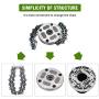 WICHEMI 65Mn Trimmer Head Coil Garden Lawn Mower Chain Brush Cutter Accessory Mower Grass Head Replacement Part Outdoor Tools Universal (Black)