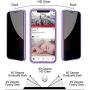 Magnetic Case for iPhone 7 Plus/8 Plus, Anti Peep Magnetic Double-Sided Privacy Screen Protector Clear Back Metal Bumper Antipeep Cases Anti Peeping 2 Sided Cover for iPhone 7 Plus/8 Plus-Purple