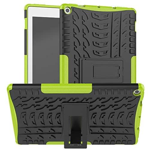 Boskin for K i n d l e F i r e hd 10 case 2019 2017 Release,Kickstand Heavy Duty Cover (Green)