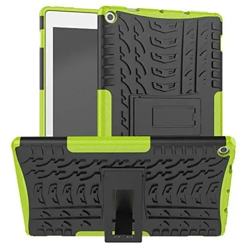 Boskin for K i n d l e F i r e hd 10 case 2019 2017 Release,Kickstand Heavy Duty Cover (Green)