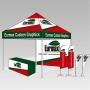 Eurmax 10 x 10 Pop up Canopy Commercial Tent Outdoor Party Canopies with 4 Removable Zippered Sidewalls and Roller Bag with 4 Canopy Sand Bags & 24 Squre Ft Extended Awning(White)