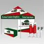 Eurmax 10 x 10 Pop up Canopy Commercial Tent Outdoor Party Canopies with 4 Removable Zippered Sidewalls and Roller Bag with 4 Canopy Sand Bags & 24 Squre Ft Extended Awning(White)