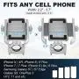 ILM Upgraded Bike Motorcycle Phone Mount Aluminum Bicycle Cell Phone Holder Accessories Fits iPhone X Xs 7 7 Plus 8 8 Plus iPhone 6s 6s Plus Galaxy S7 S6 S5 Holds Phones up to 3.7'' Wide (Silver)