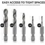 NEIKO 11402A Stubby Drill Bit Set for Metal, 5 Piece | 1/4 Inch Quick Change Hex Shank | M2 HSS Steel NEIKO 11402A Stubby Drill Bit Set for Metal, 5 Piece | 1/4 Inch Quick Change Hex Shank | M2 HSS Steel