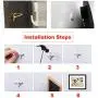 EuTengHao 43Pcs Invisible Nail Screws Wall Hooks No Trace Picture Hangers Traceless Photo Hook Hardwall Drywall Picture Hooks Multi Function Heavy Duty Picture Art Painting Frame Hanger (35Lbs,6Types) EuTengHao 43Pcs Invisible Nail Screws Wall Hooks No Trace Picture Hangers Traceless Photo Hook Hardwall Drywall Picture Hooks Multi Function Heavy Duty Picture Art Painting Frame Hanger (35Lbs,6Types)