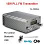 FM Transmitter, 15W FM Radio Transmitter,Fm Transmitter for Church,76~108MHz Wireless Broadcast FM Transmitter with PC Control, Intelligent Broadcast Metal Shell with Antenna for Drive-in Church