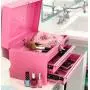 APOLLO TOOLS Pink Metal Tool Box with Deep Top Compartment and 2 Drawers in Heavy-Duty Steel Chest With Ball Bearing Opening And Powder Coated Finish - Pink Ribbon - DT5010P APOLLO TOOLS Pink Metal Tool Box with Deep Top Compartment and 2 Drawers in Heavy-Duty Steel Chest With Ball Bearing Opening And Powder Coated Finish - Pink Ribbon - DT5010P