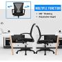 Office Chair Ergonomic Desk Chair Mesh Computer Chair with Lumbar Support Armrest Mid Back Rolling Swivel Adjustable Task Chair for Women Adults, Black